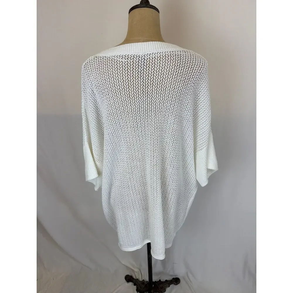 NWT Soya Concept While Cotton Linen Oversized Top Size XS #0503